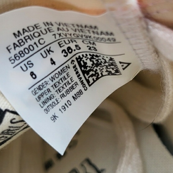 Girls United Platform Converse All Star Chuck Taylor Floral Hippie Black Women 6 - Picture 12 of 14